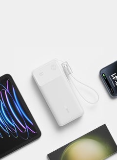 20000 MAH POWER BANK, 30W, 2 PORTS - A1384H21 WHITE