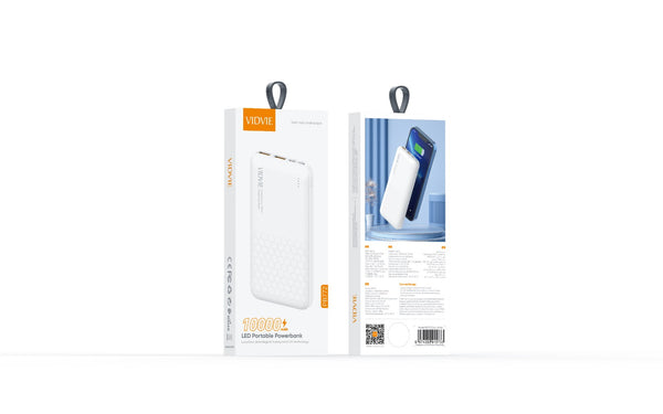 VIDVIE POWERBANK PB772 10000 mAh WHITE