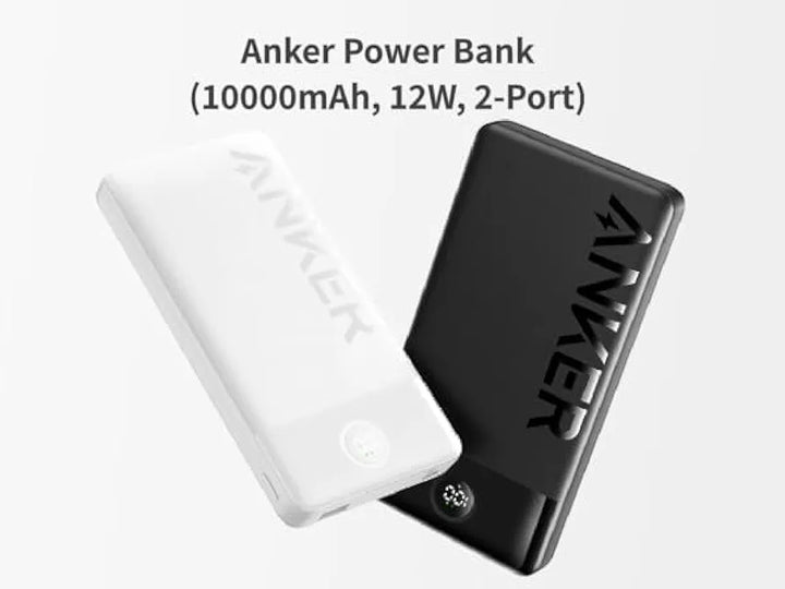 Anker External Battery, 324 Power Bank 10,000 mAh with 2 Ports , Fast Charging 12 W for iPhone 15 14 13 Pro, Huawei, iPad Pro/Air, Samsung Galaxy and Plus Encore 