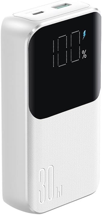 Joyroom JR-PBC06 30W 10000mAh Mini Power Bank with Dual Cables, White