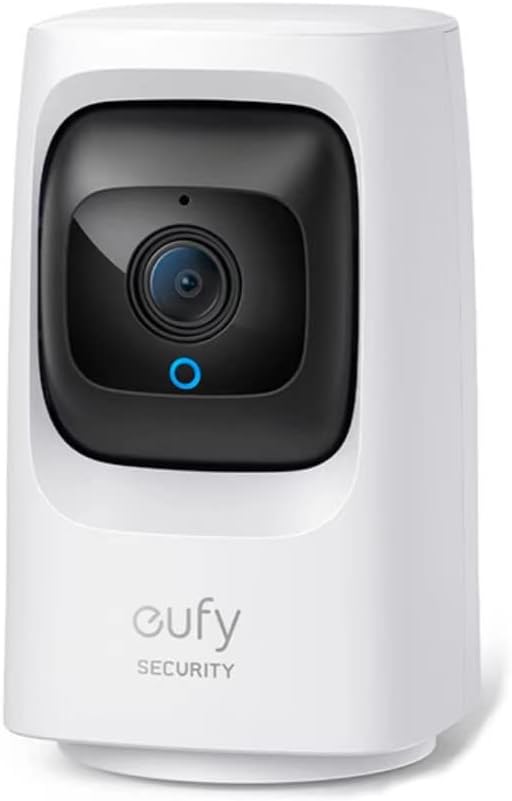 Eufy Indoor Cam Mini Pan Tilt Indoor Security Camera with Wi-Fi, Voice Assistant Compatible, Night Vision and Motion Tracking, Wireless, White