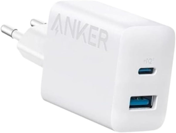 Anker charger model A2348L21, USB C Wall Charger 20W Dual Port Fast Charging for smartphones, airpods and more White | 18 month warranty by ETISAL anker Egypt