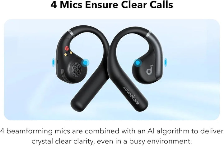 Anker Soundcore , AeroFit Open-Ear Headphones, Ultra Comfort, Snug Fit, Ergonomic Ear Hook, Balanced Sound, IPX7 Waterproof, 42H Playtime, Bluetooth 5.3, App Control, Clear Calls, Wireless Earbuds