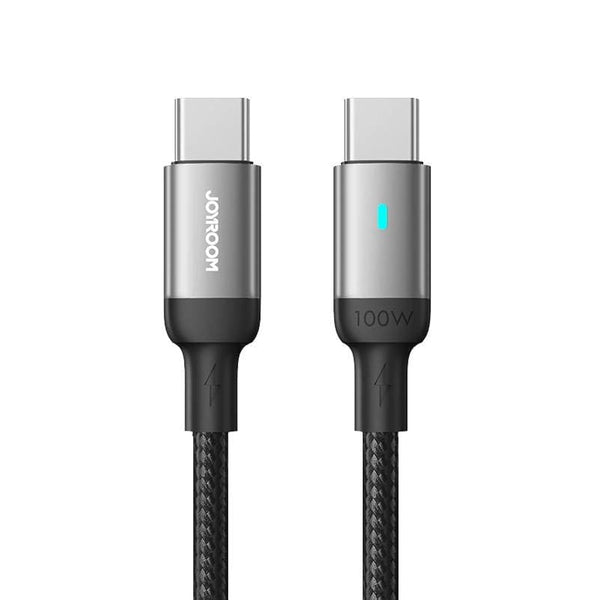 Joyroom 100W Extraordinary Series Type-C to USB-C Fast Charging Data Cable, 1.2m Black S - CC100A10 for Charging Adapter