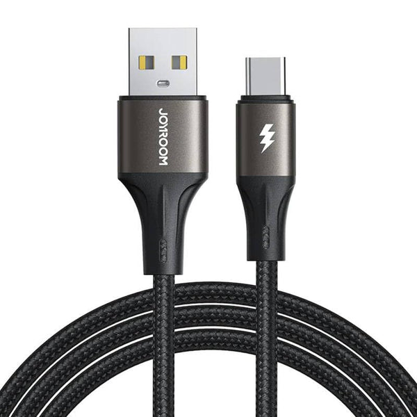 Joyroom SA25-AC3 Light-Speed Series 3A Fast Charging Data Cable (USB-A to Type-C) 1.2m-Black|12 Months Warranty