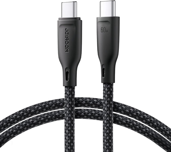 Joyroom SA34-CC3 60W Fast Charging Data Cable Multicolor Series Type C to 1m - Black Smartphone Tablet Laptop