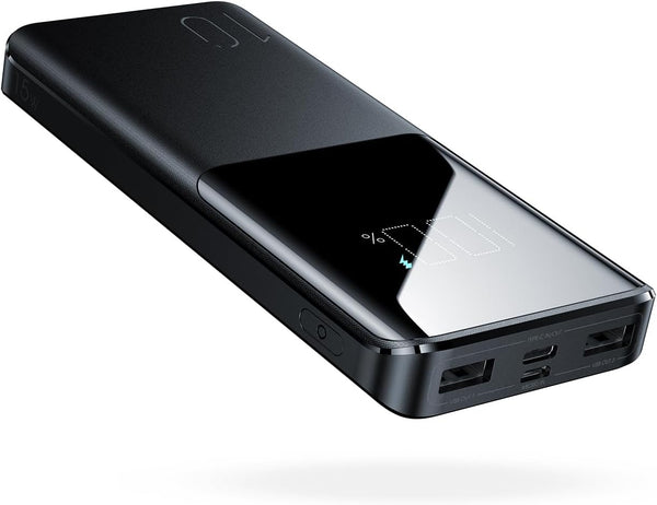 Joyroom 15W Power Bank Charger, 10000mAh, Black - JR-T013