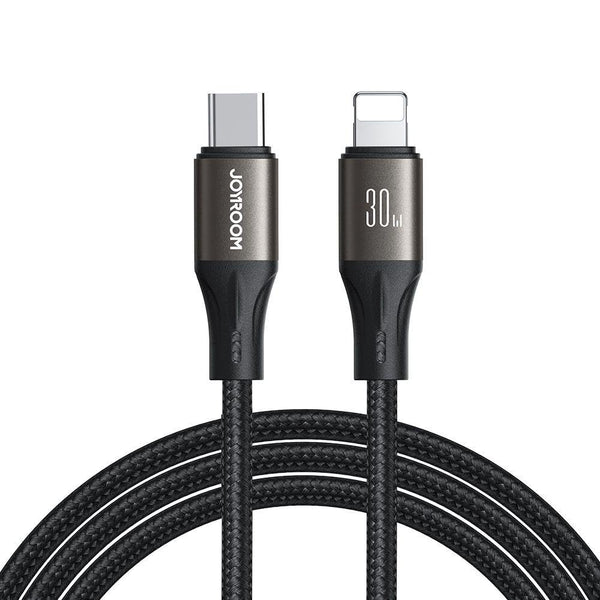 Joyroom SA25-CL3 Light-Speed Series 30W Fast Charging Data Cable (Type-C to Lightning) 1.2m-Black|12 Months Warranty