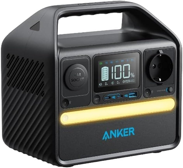 Anker Power Station 522 320Wh, 3000+ Charge/Discharge Cycles, Dual USB-C Ports, 300W Pure Sine Wave AC, PowerIQ 3.0 for Camping, Outdoors, Emergency Supply | 5 years warranty by ETISAL anker Egypt