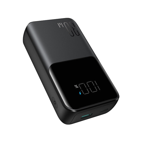 Joyroom JR-PBC06 30W 10000mAh Mini Power Bank with Dual Cables, Black