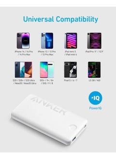 10000 MAH ANKER 323 POWERCORE PIQ USB-C POWER BANK - WHITE