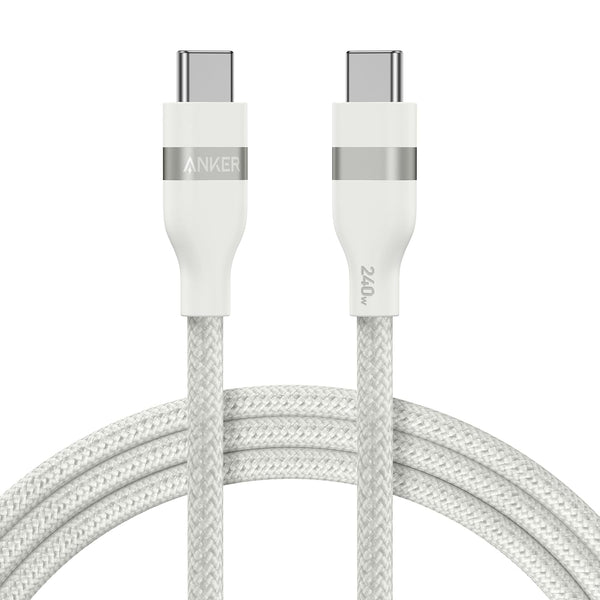 Anker USB C Cable, 240W 6ft Braided Type-C to Fast Charging for all Apple smartphones up to 16 pro max, all Samsung smartphones up to s24 ultra, Laptop, Tablet Special Features Fast Charging | 18 month warranty by ETISAL anker Egypt