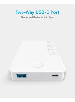 10000 MAH ANKER 323 POWERCORE PIQ USB-C POWER BANK - WHITE