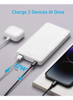 10000 MAH ANKER 323 POWERCORE PIQ USB-C POWER BANK - WHITE